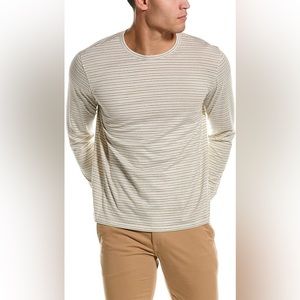NWOT Vince Slub Stripe Long Sleeve Crew T-Shirt Size Large